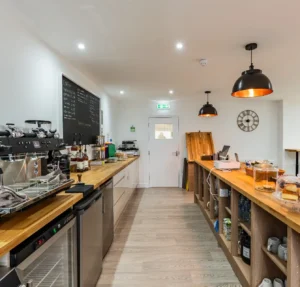 Refurbished café interior