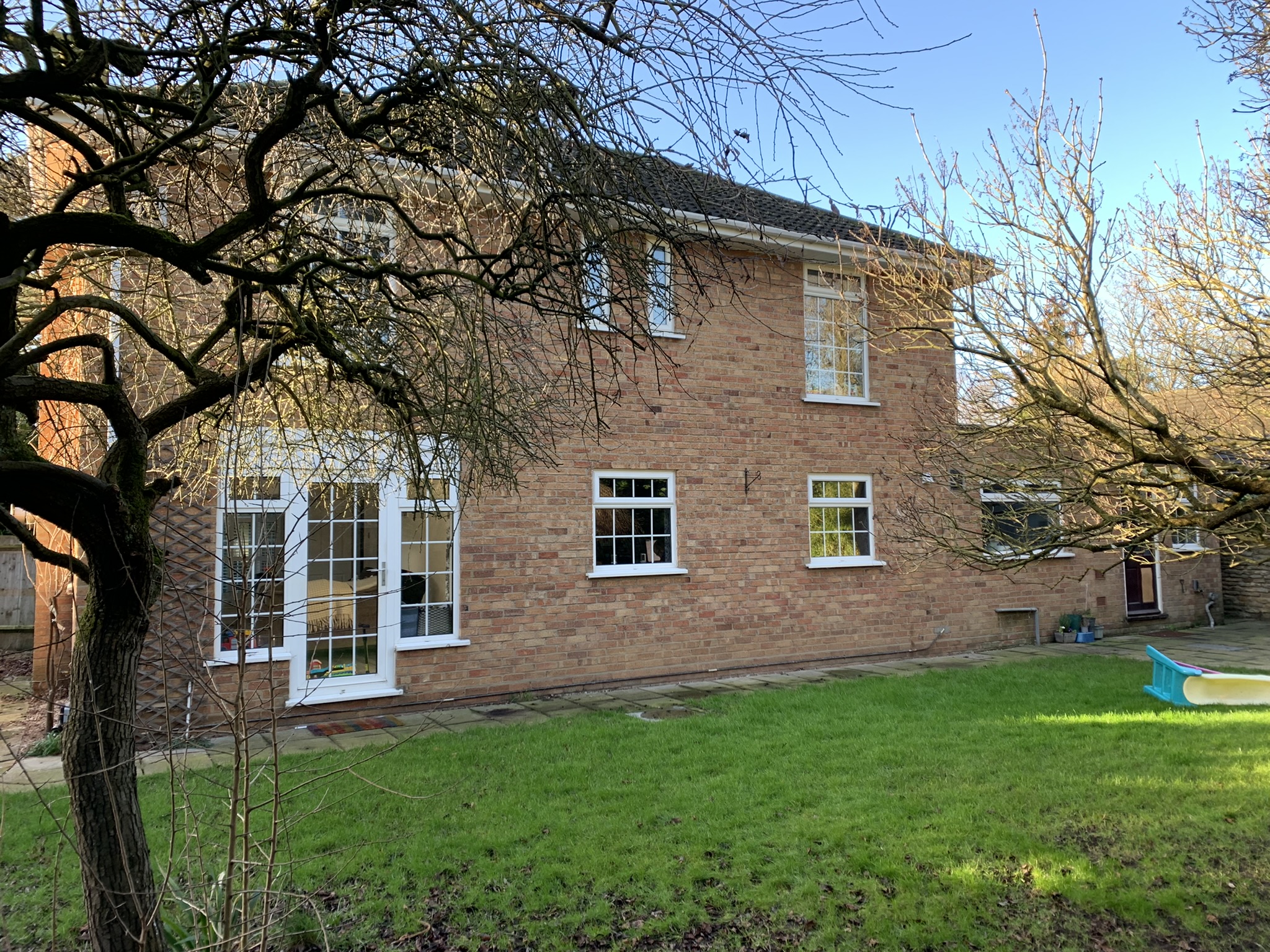 A rear view of the extension from a central point