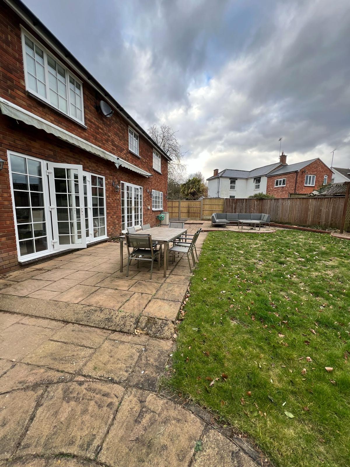 A view of the rear extension from the left
