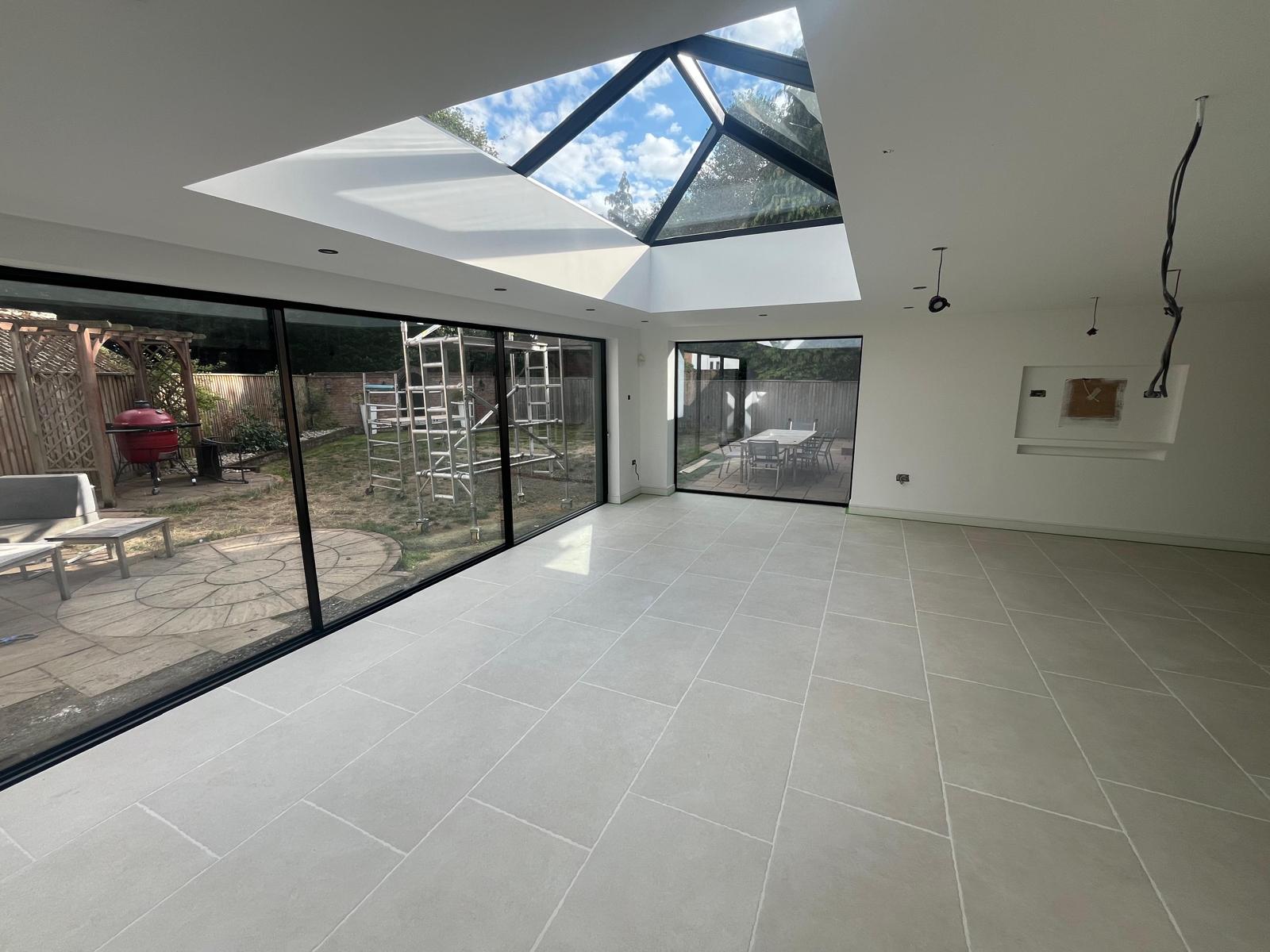 An interior view of the rear extension onto the garden