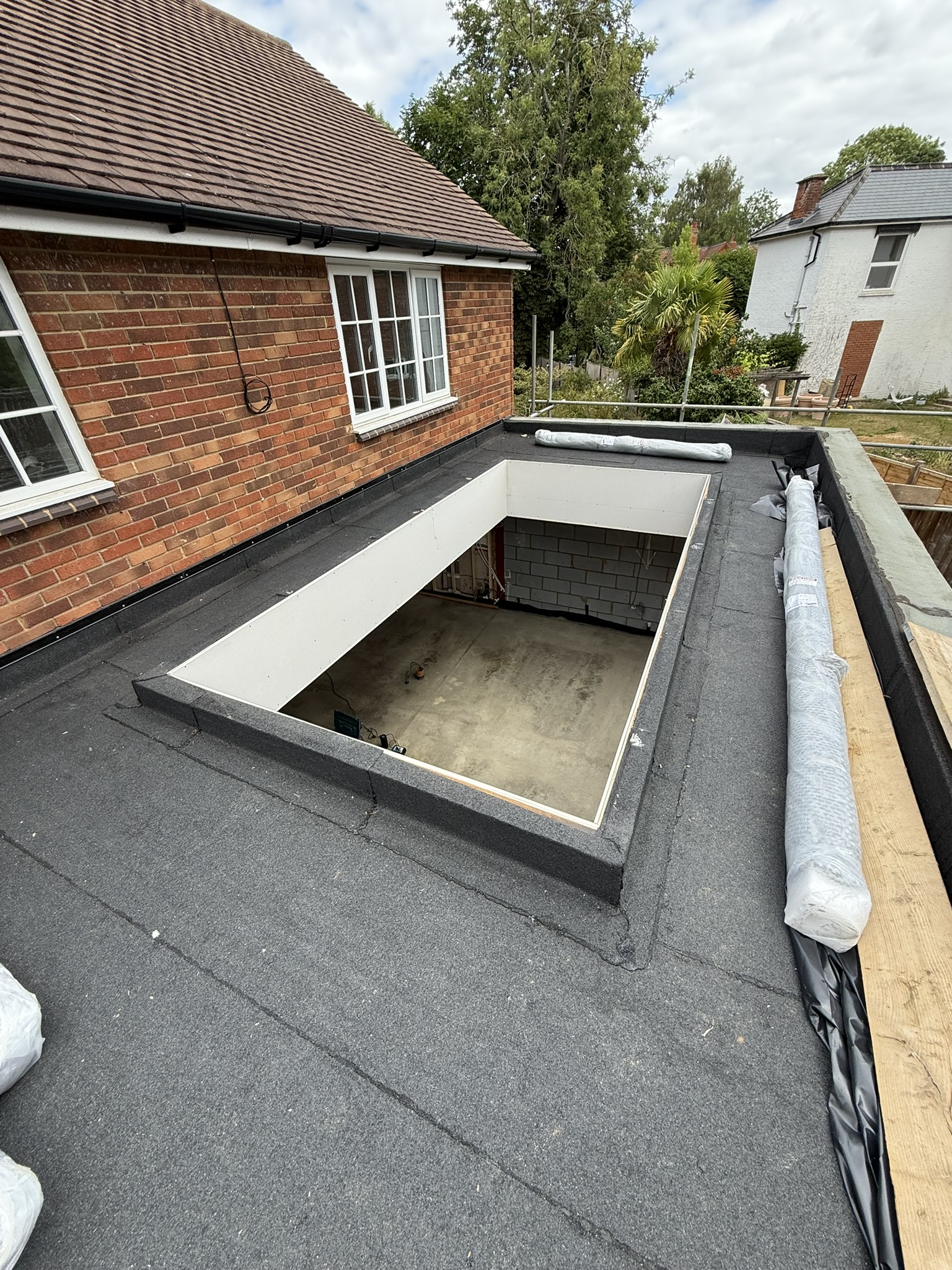 A higher view of the. rear extension