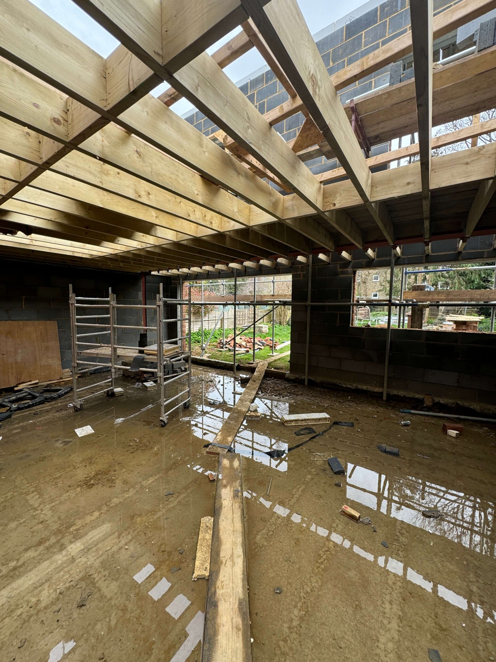 A picture during the construction