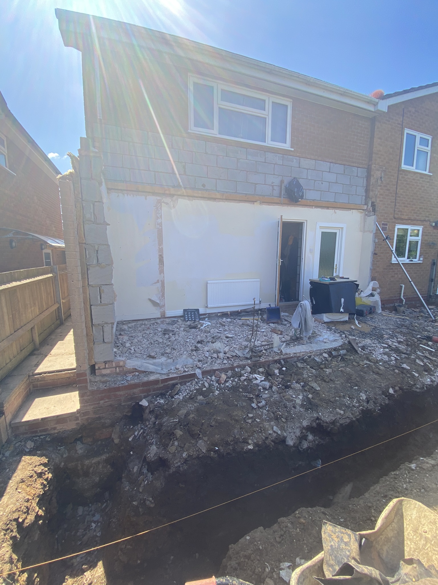 A picture of the demolition